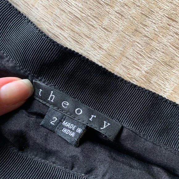 THEORY sequin 100% silk mini skirt sz 2 party evening event formal lined - Picture 2 of 16